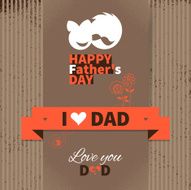 Happy Father&#039;s Day vintage retro card N2
