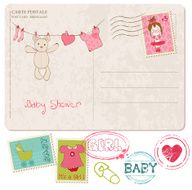 Baby Shower Card with set of stamps N2