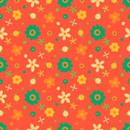 Seamless pattern with small flowers and berries N8