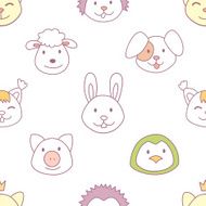 Animals seamless pattern N3