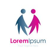 Help human care couple element icon logo for business