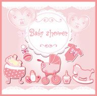 Baby shower card N172