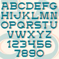 Font and numbers - retro style