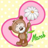 Bear With Flowers N17