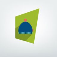 Snow cap icon shape Vector illustration