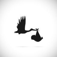 Stork and Baby Illustration N6