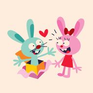 bunnies in love