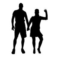 Vector silhouette of dance N10