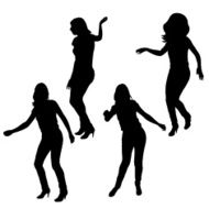 Vector silhouette of a woman N151