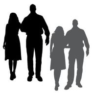 Vector Silhouette Of People N59