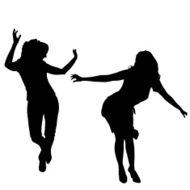 Vector silhouette of a woman N152