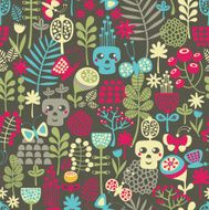 Cute skulls seamless pattern N2