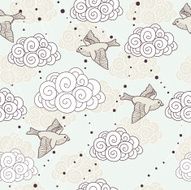 sparrows seamless backgrond