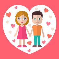 Love couple in heart N2
