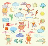 weather elements vector illustration N7