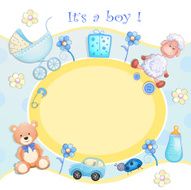 Baby shower card with toys N50