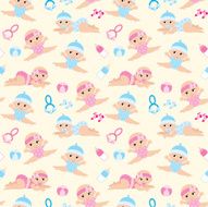 Seamless babies pattern