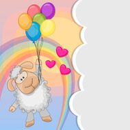 Sheep with balloons