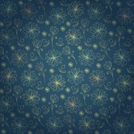Decorative seamless doodle floral texture N2