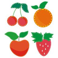 set of child colored applique N2