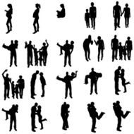 Vector Silhouette Of People N66