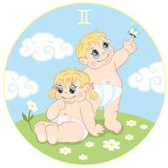 Children&#039;s Gemini zodiac sign