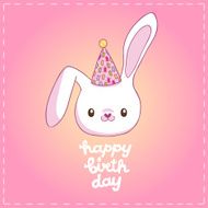Happy Birthday card with a bunny N4