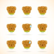 Cute dog colorful emotions