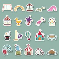 Amusement Park icons sticker