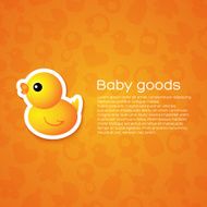 Background with Cartoon Duck N2