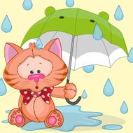 Cat with umbrella