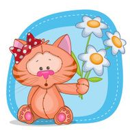 Cat with flowers N12