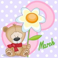 Bear with flower N5