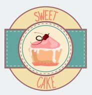 Vintage cupcake poster design N10