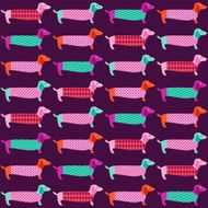 seamless dachshund dogs pattern