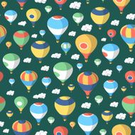 Hot Air Balloons - Seamless Pattern
