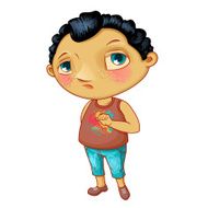 Character fashionable boy