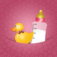 duck toy with bottle for Newborn N2