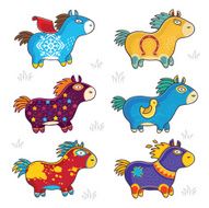 Funny cartoon horse N2