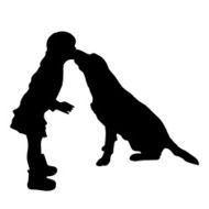 Vector silhouette of a girl N89