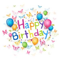 Vector Happy Birthday Greeting Card N32