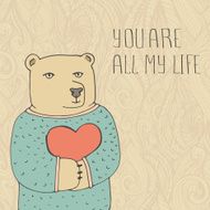 Cute bear hand drawn in vector N3