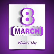 Women&#039;s day greeting card beautiful colorful illustration vector