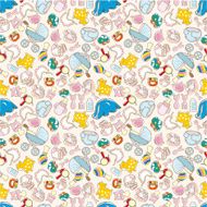 seamless baby toy pattern N8