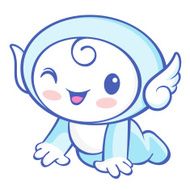 The Cherub Mascot is crawling around the room N4