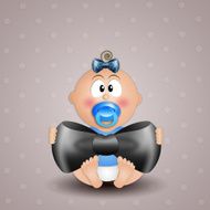 baby with bow tie for Father&#039;s Day N2