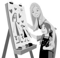 Woman Girl Painting