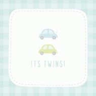 It&#039;s twins birthday greeting card