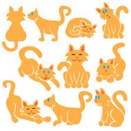 Cute Cats Vector Set