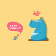 Cute pair of animals in love
